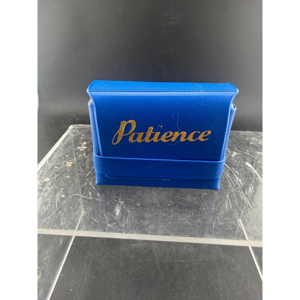 Vintage Patience Miniature Playing Cards Set 2 Decks Blue Travel Case Swallows